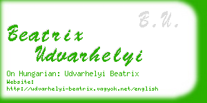 beatrix udvarhelyi business card